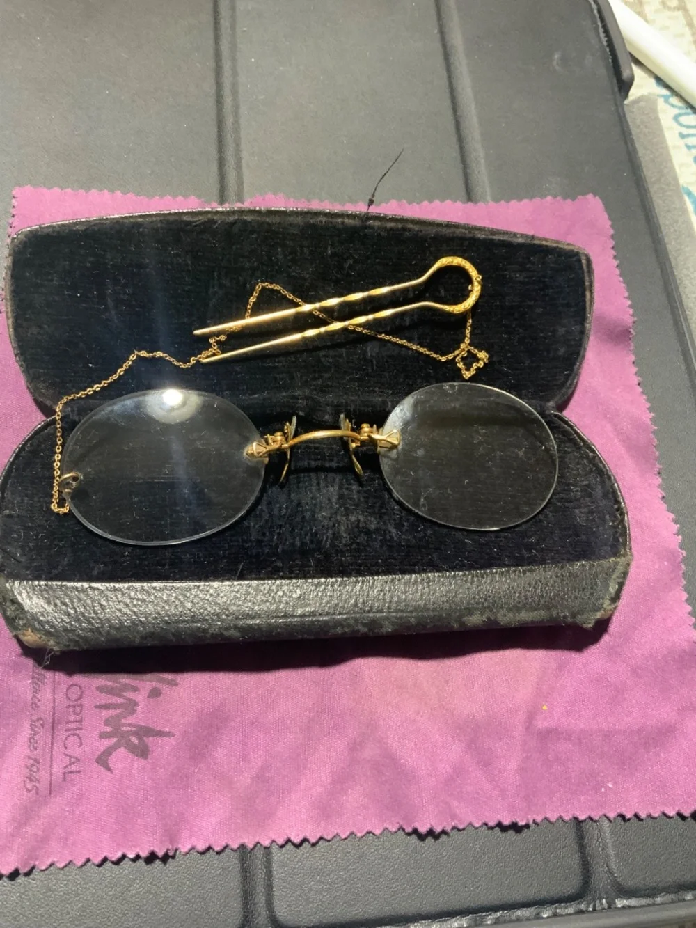 Victoriann 1890s-1920s Eyeglasses and Case 20262708-0002
